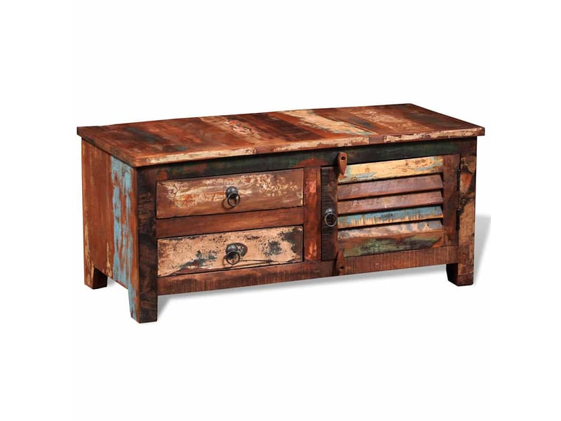  Buffet salon, buffet de téléviseur bois massif de récupération  - Conforama D
