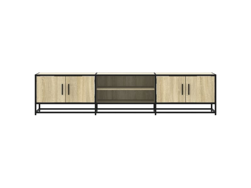  Meuble tv - banc tv - meuble de rangement chêne sonoma 180x35x41 cm bois d'ingénierie  - Conforama D