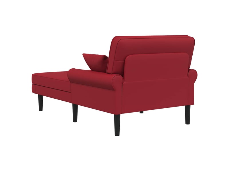  Chaise longue, chaise de salon bordeaux simili cuir cf28541  - Conforama D