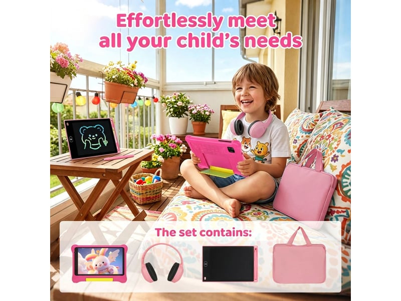  Tablette tactile enfants 7 pouces android 15 wifi 6 bluetooth 5.4 avec controle parental  - Conforama E
