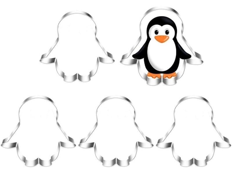 Lot de 5 emporte-pièces pingouins - moules à biscuits en forme d'animaux mignons pour gâteaux, fondant loisirs créatifs NO Commercial reference - Conforama A