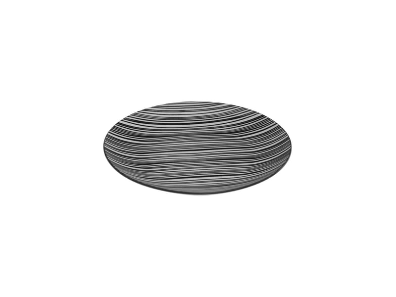  Service de table 18 pièces bohemia zèbre 27cm noir  - Conforama C