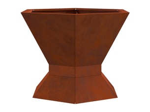 Brasero exterieur, foyer camping rouillé 50x50x40 cm