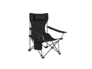 Chaise de camping pliante ergonomique avec repose-pieds extensible, portable