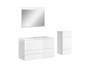 Vicco meubles bain, blanc haute brillanceblanc, 4 pièces