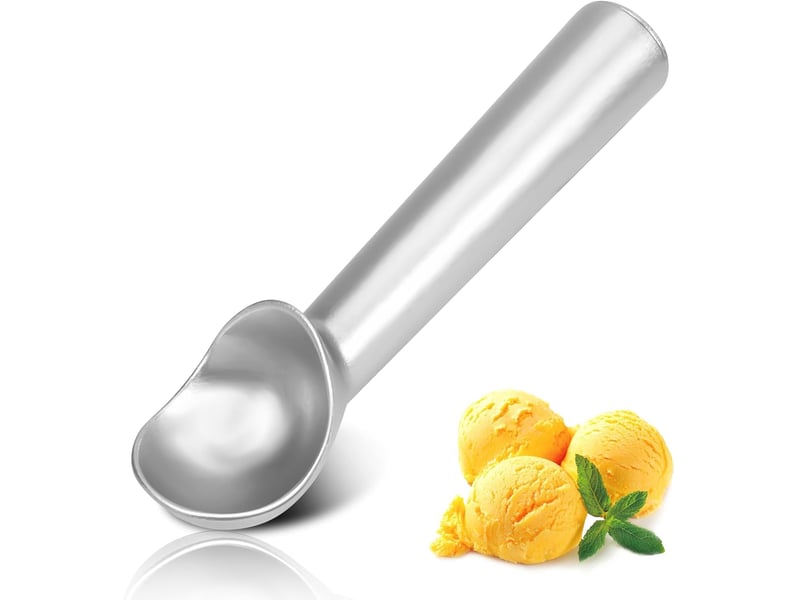  Cuillère à crème glacée avec manche confortable et facile à détacher, cuillère à crème glacée professionnelle en métal(argent)  - Conforama A