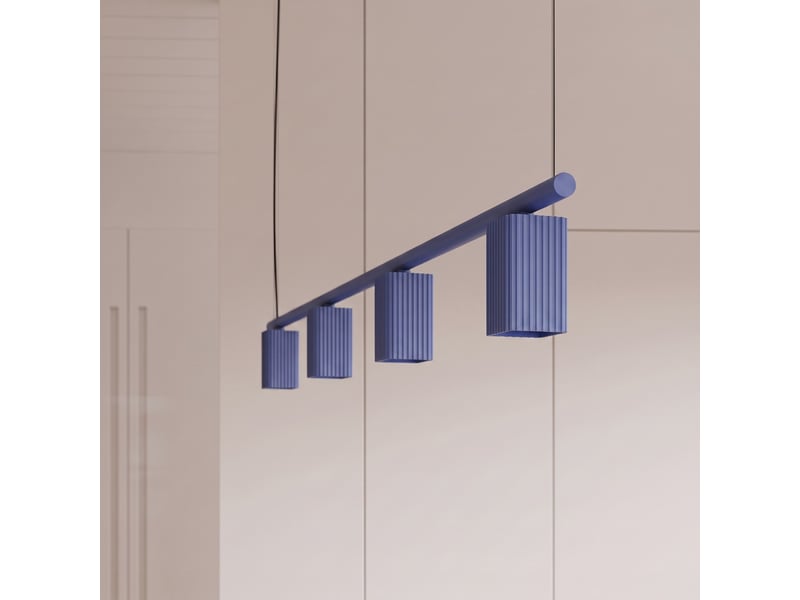  Lustre rayo 4 outremer aluminium moderne 208x122x6cm SL.3214 - Conforama D