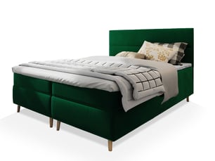 Lit avec rangement 180x200 cm <strong>MASSENO</strong> <strong></strong> coloris vert