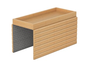Plateau d’accoudoir de canapé 45x33,5x3 cm en bambou naturel antidérapant
