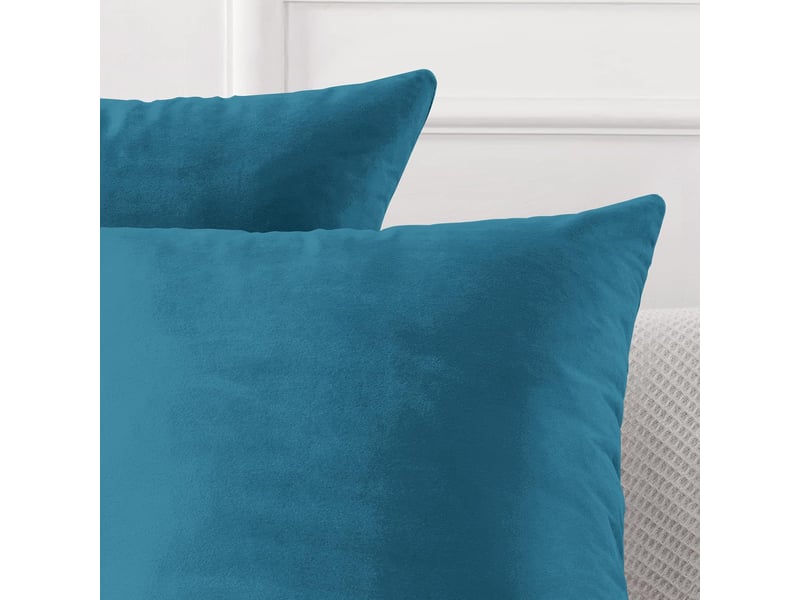  Housses de coussin 45 x 45 cm lot de 2 taie d'oreiller carré doux et moderne coussins en velours décoratif canapé super lisse doux confortable taie d'oreil, vert  - Conforama C
