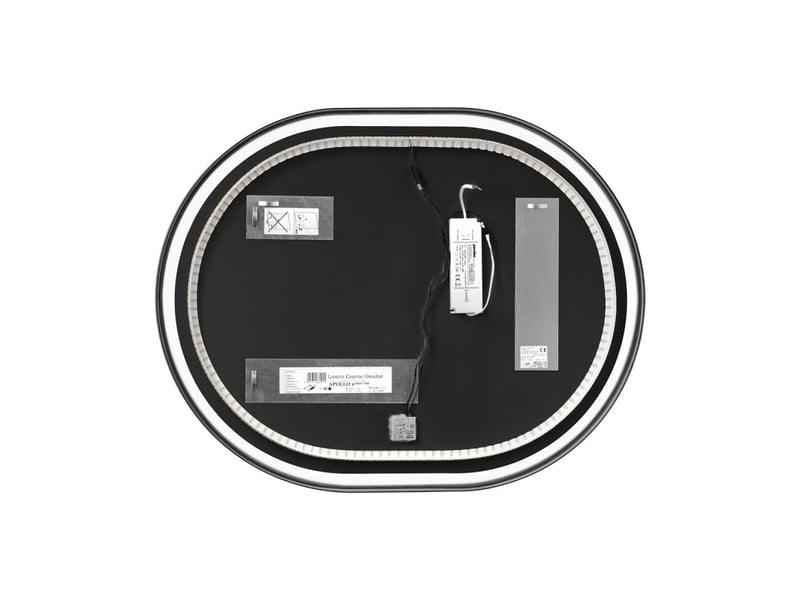  Miroir salle de bain led doré ovale 90x70 cm design  - Conforama E