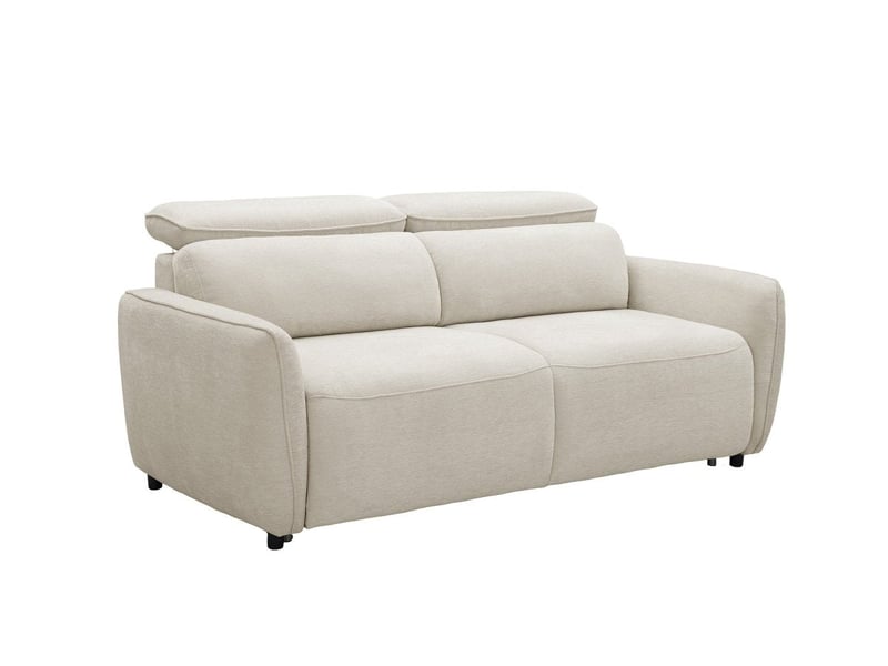  Canapé convertible express 3 places en tissu texturé beige - matelas 17 cm - jacinthe GB551CR-3P-BEI - Conforama A