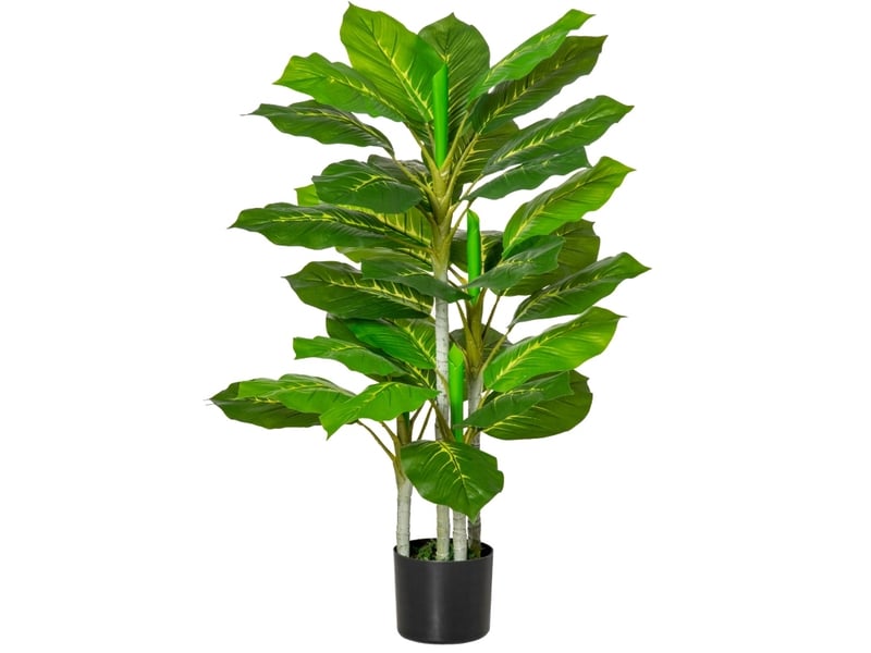  Arbre artificiel 95 cm avec 33 feuilles et pot vert  - Conforama A