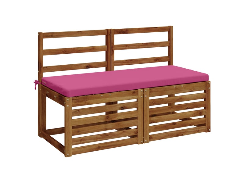  Lot de 2 coussins de banc, coussins d'assise soest 100 % polyester rose cf57353  - Conforama C