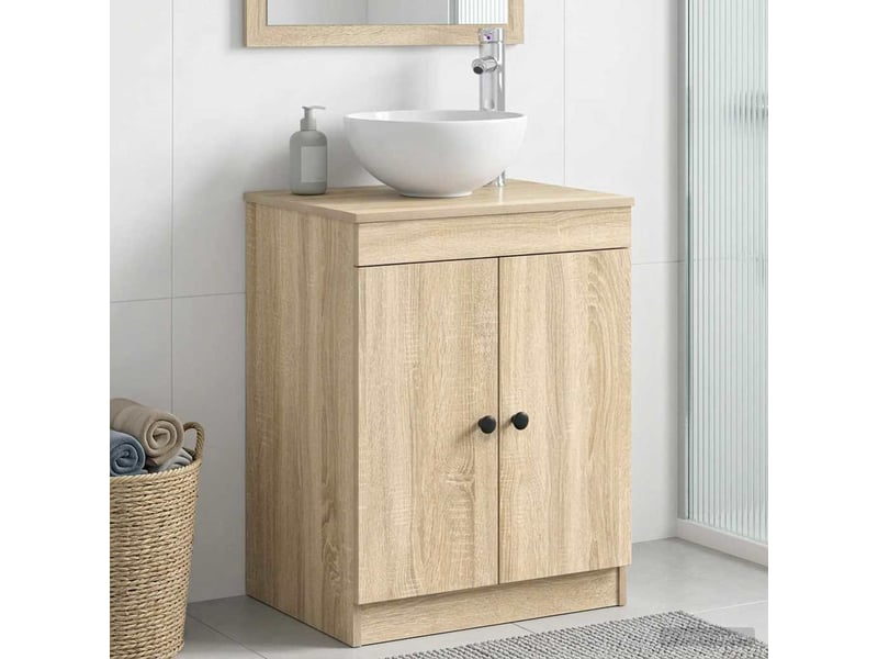  Armoire de salle de bain, meuble de rangement chêne sonoma 54x41x70 cm shl8398  - Conforama B