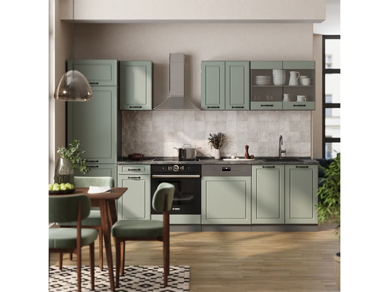  Vicco meuble bas de cuisine, mint campagneanthracite, 60cm avec 1 porte plan de travail marbre  - Conforama C
