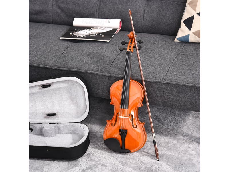  Violon 44 pleine grandeur avec étui, accordeur, épaulière, archet, colophane, cordes rechange et chiffon  - Conforama B