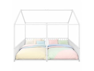 Lit cabane 2x90x200 cm    coloris blanc