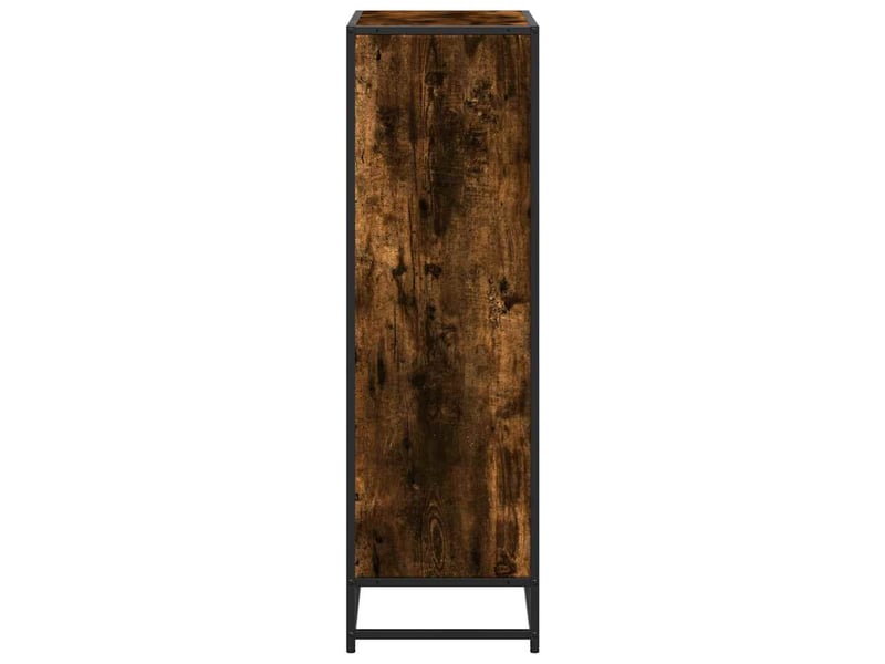 Bibliothèque, étagère de rangement chêne fumé 65,5x33x107,5 cm bois d'ingénierie - Conforama E