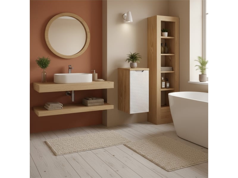 Plan vasque yoka – finition chêne clair, 30 cm  - Conforama B
