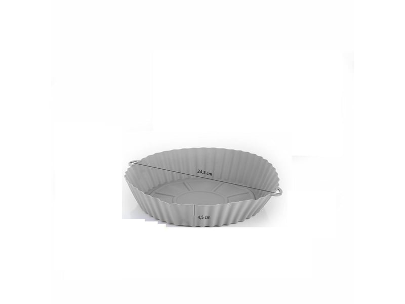  Pack de 4 paniers en silicone avec poignées pour friteuse à air et 2 pinceaux innovagoods  - Conforama C