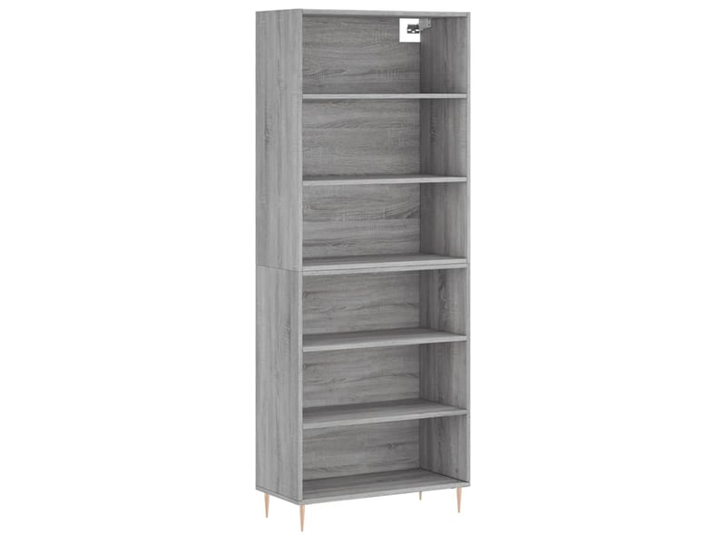  Buffet - bahut - meuble de rangement gris béton 69,5x32,5x180 cm bois d'ingénierie  - Conforama A
