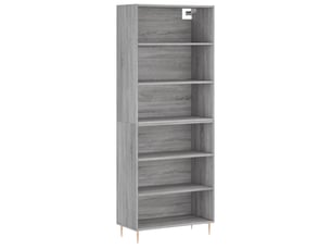 Buffet - bahut - meuble de rangement gris béton 69,5x32,5x180 cm bois d'ingénierie