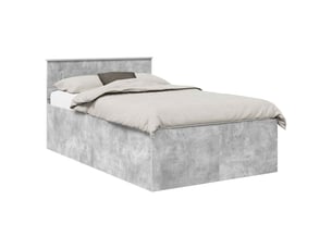 Lit 2 places 120x190cm coloris gris