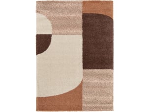 Bobochic tapis poils longs sorella motif graphique beige 200x290
