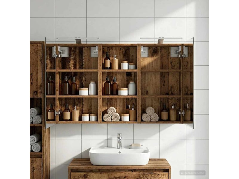  Ensemble de meubles de salle de bain 3 pcs 110x10.5x60.5 cm shl1463  - Conforama B