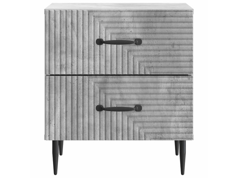 Table de chevet 2 pièces gris béton 43 x 34,5 x 47,5 cm  - Conforama E