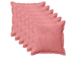 Lot de 6 coussins avec oreiller, coussins décoratifs houten rose fløjl cf51276