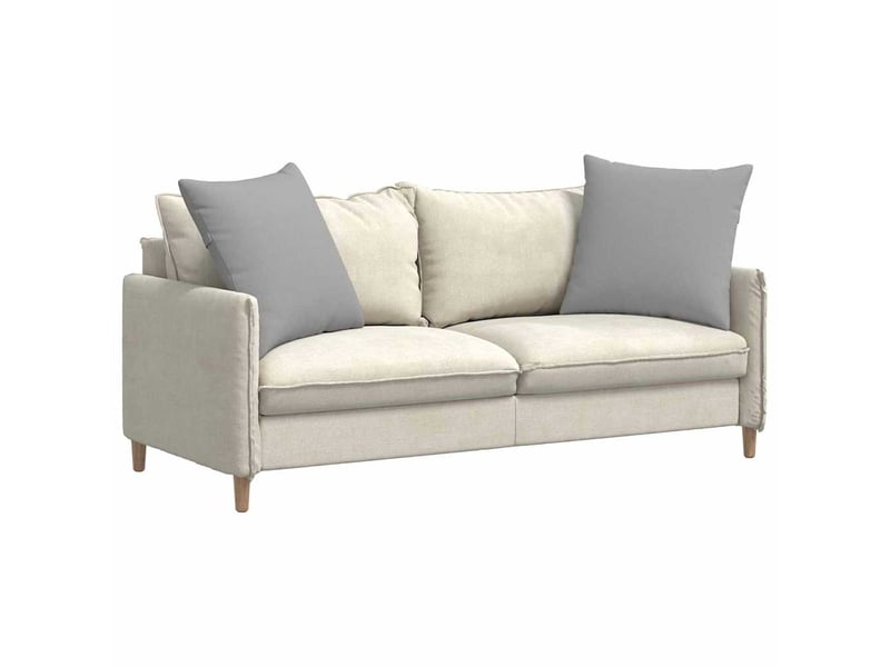  Lot de 2 coussins de canapé, coussins décoratifs tissu gris nuage 80 x 80 cm cf58885  - Conforama C