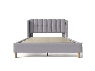 Lit 2 places 180x200 cm coloris gris
