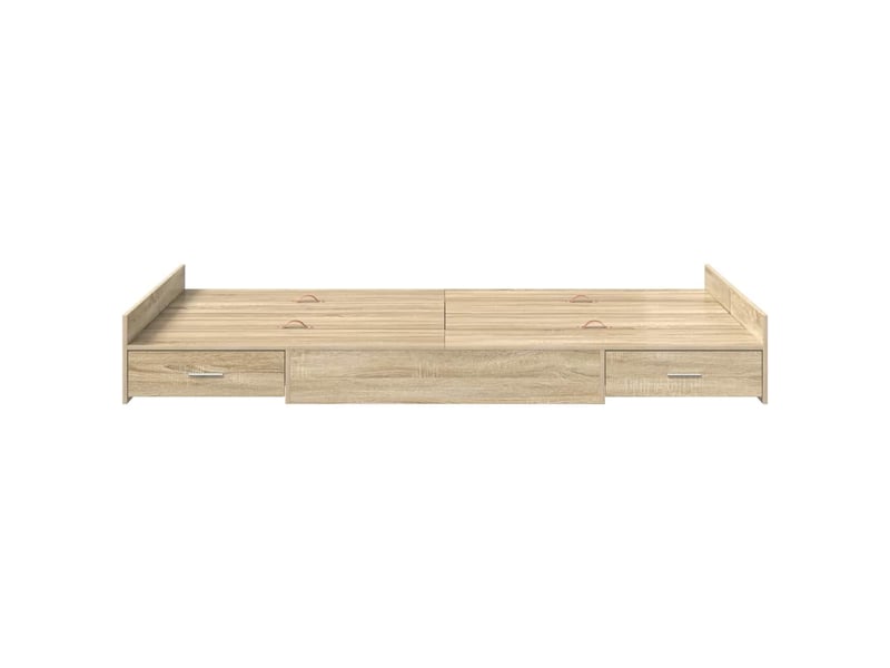  Lit double- lit adulte -  cadre de lit avec rangement chêne sonoma 120 x 190 cm  - Conforama D