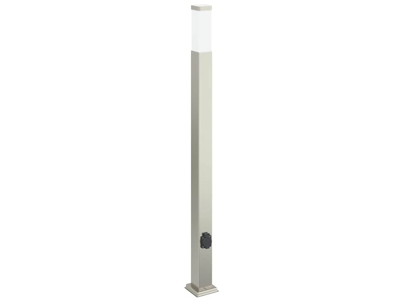  Lot de 3 borne lumineuse avec sortie 110 cm acier inoxydable ip44  - Conforama D