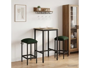 Lot de 2 tabouret de bar, chaise de bar vert foncé 40x32x64 cm shl89148