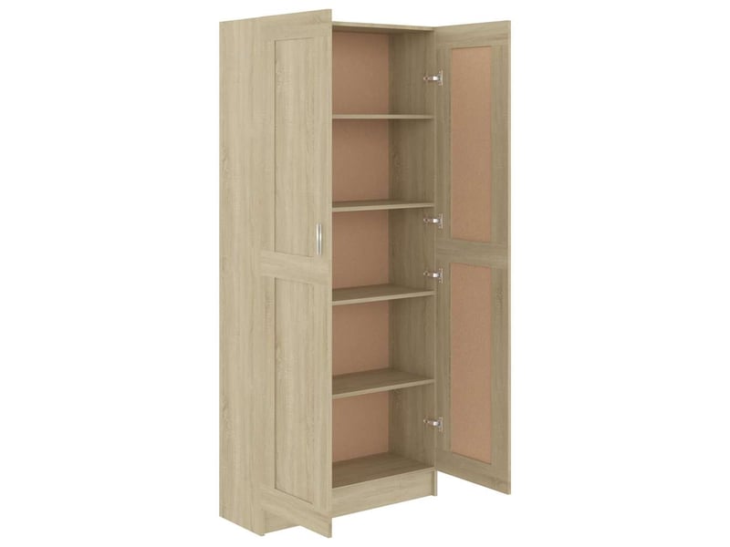  Bibliothèque, meuble de rangement salon chêne sonoma 82,5x30,5x185,5 cm bois d'ingénierie  - Conforama D