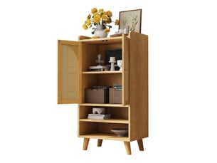 Buffet 2 porte(s)  0 tiroir(s) <strong></strong> <strong></strong> - 60 cm coloris naturel 