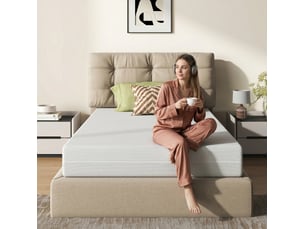 Matelas 90x200 cm MIVRAY    Mousse + mémoire de forme soutien Medium épaisseur 20 cm