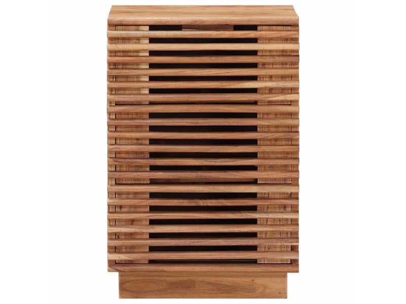  Table de chevet faite main marron teck 40 x 30 x 60 cm  - Conforama E
