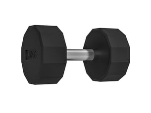 Haltère poignée antidérapante, fitness, sport à domicile, 15kg, noir