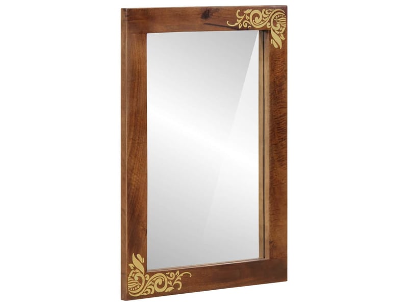 Miroir de salle de bain, miroir de toilette marron miel 70 x 50 x 2,5 cm cf62641 - Conforama B