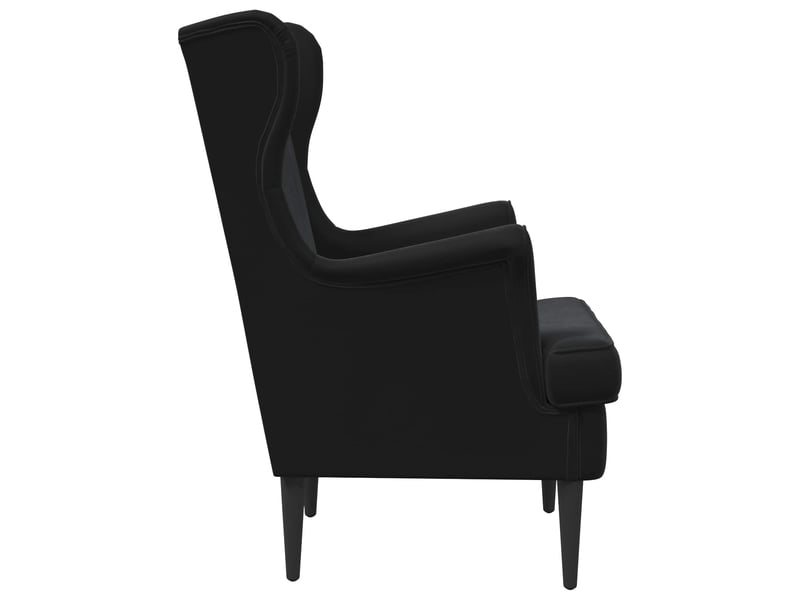  Vidaxl fauteuil noir velours  - Conforama E