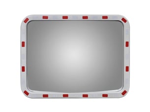 Miroir rectangulaire à fixer coloris blanc <strong></strong>  <strong></strong> - 60 cm x 80 cm