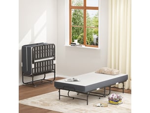 Lit simple 90x190 cm <strong>MAISENTIEL</strong>  <strong></strong> coloris noir