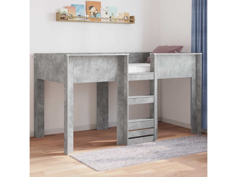 Lit superposé pour enfants - lit jeune gris béton 100 x 200 cm - Conforama B