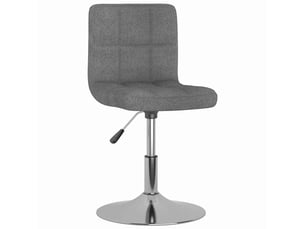 Tabouret de bar, chaise de bar pivotant gris clair tissu