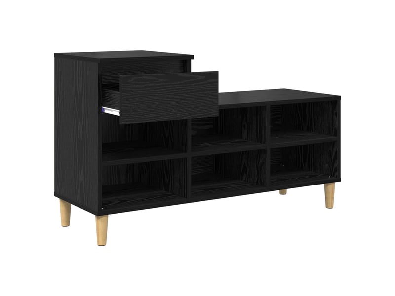  Banc à chaussures, meuble à chaussures 102x36x60 cm bois d'ingénierie shl8368  - Conforama E