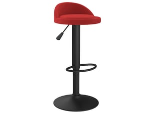Tabouret de bar, chaise de bar rouge bordeaux velours shl44572